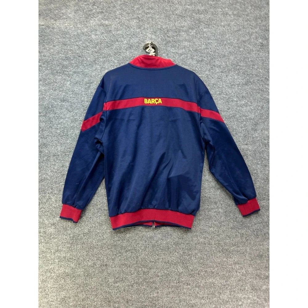 FC Barcelona Barca Track Jacket Men Navy Red Full Zip Crest Barca Sports - Small